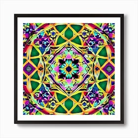 Psychedelic Mandala 6 Affiche