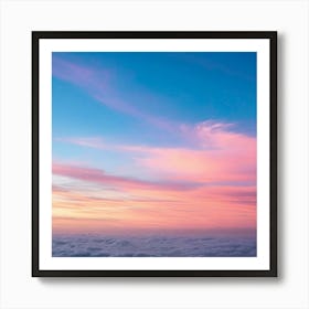 Firefly Pastel Horizon Sky Soft, Dreamy Colors With Muted Blues And Pinks Póster