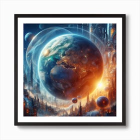 Futuristic City 101 Art Print