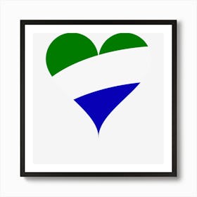 Heart Love Flag Sierra Leone Art Print