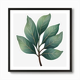 Leaf Sticker Art Print