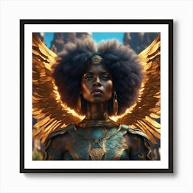 Afrofuturism Angel Art Print