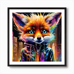 Fox In The City Art Print