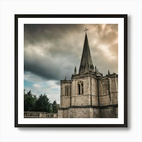 Church On A Cloudy Day Art Print