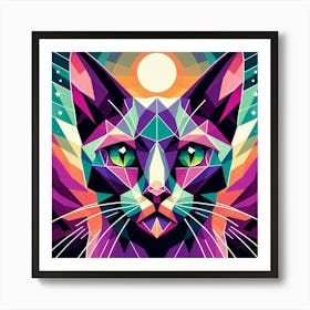 Pippa Low Poly Cat Art Print