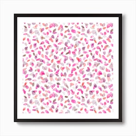 Petals Pink Square Art Print