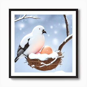 Bird In A Nest 4 Art Print