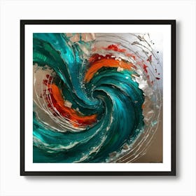 Default An Abstract Art Piece Echoes In The Abyss Using A Mixe 1 Art Print