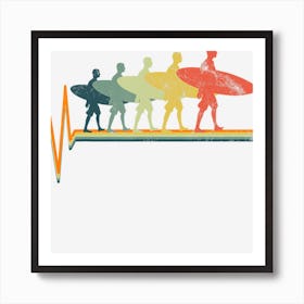 Surf Surfboard Vintage Gift Art Print