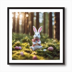 Easter Bunny In The Forest 6 Art Print