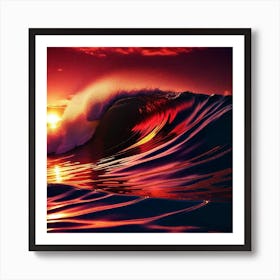 Sunset Over The Ocean 84 Art Print