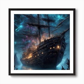 Dark Ship Art Print