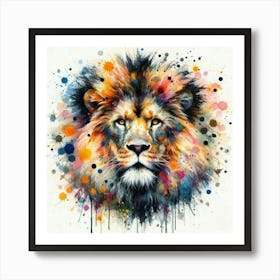 Lion Head Painting Art Print