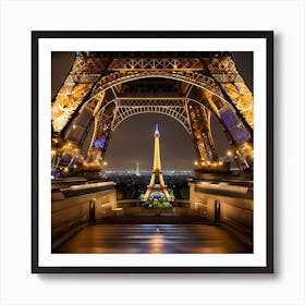 Eiffel Tower At Night 1 Art Print