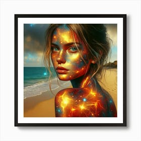 Galaxy Girl Art Print