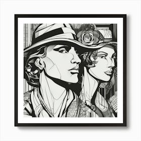 Woman In A Hat Art Print