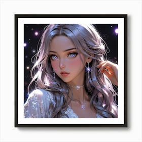 Default A Captivatingly Ethereal Anime Girl01 Art Print