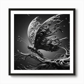 Fractal Butterfly 3 Art Print