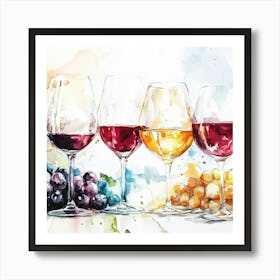 Wine Glasses Stock Videos & Royalty-Free Footage Art Print