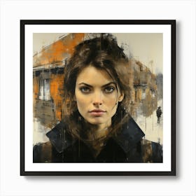 Woman In A Coat Art Print