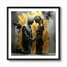 'Golden Couple' Art Print