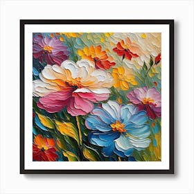 Colorful Flowers 17 Art Print