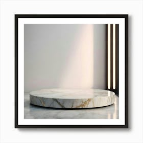 Round Marble Coffee Table 5 Art Print