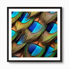 Peacock Feathers 14 Art Print