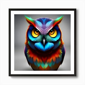 Colorful Owl 11 Art Print