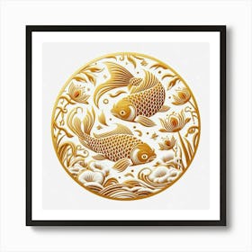 Golden fish 6 Art Print