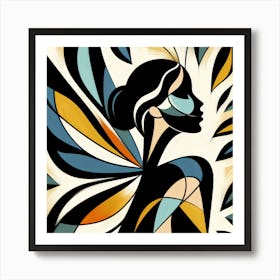 Bold Butterfly Woman Abstract VI 1 Art Print
