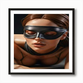 Sexy Woman In Mask Art Print