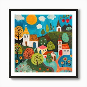 Kids Travel Illustration Argentina 2 Art Print