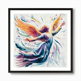 Peace And Love 1 Art Print