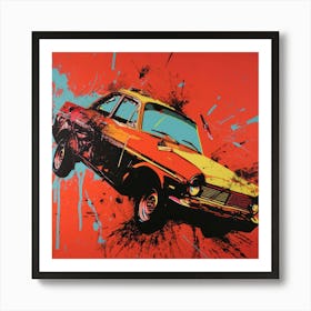 Car Crash Pop Art 1 Art Print