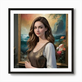 Portrait Of A Young Woman Art Print Art Print