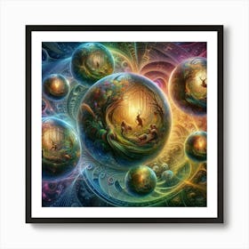 Psychedelic Spheres 1 Art Print