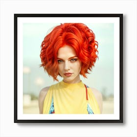 Red Haired Girl Art Print