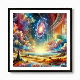 Galaxy Painting 16 Art Print