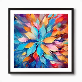 Abstract Flower Painting 3 Art Print