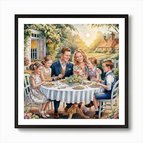 Family Dinner Art Print