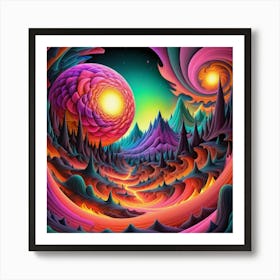 Psychedelic Painting 1 Art Print