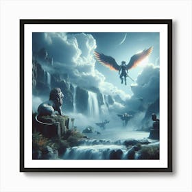 Angels And Lions Art Print