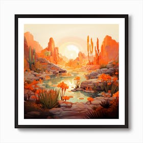 Desert Landscape 1 Art Print