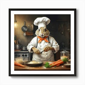 Chef Rabbit Art Print