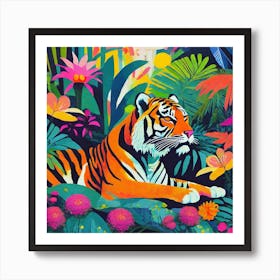 Tiger In The Jungle 14 Art Print