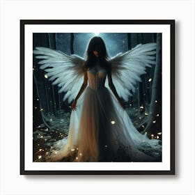 Angel In The Woods Art Print