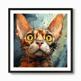 Cat Painting 3 Art Print