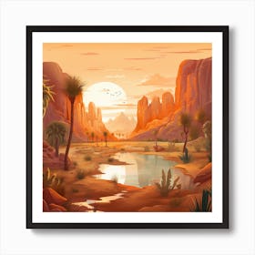 Desert Landscape 2 Art Print