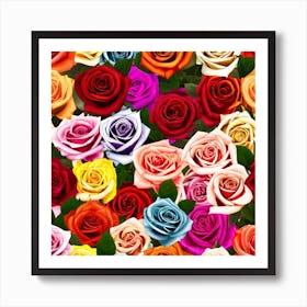 Colorful Roses 30 Art Print